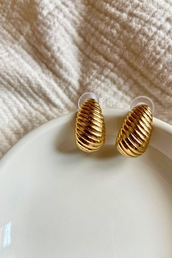 Anti tarnish Gold Statement Studs