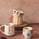 Set of 4 Handpainted Mugs with premium quality material