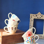 Set of 6 Brew & Bloom Mugs (for the price of 5) handmade in india