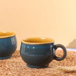 Closeup shot of coffee mugs 