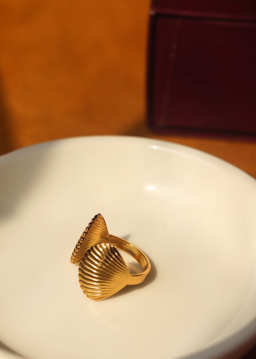 Golden Shell Adjustable Ring with premium quality material