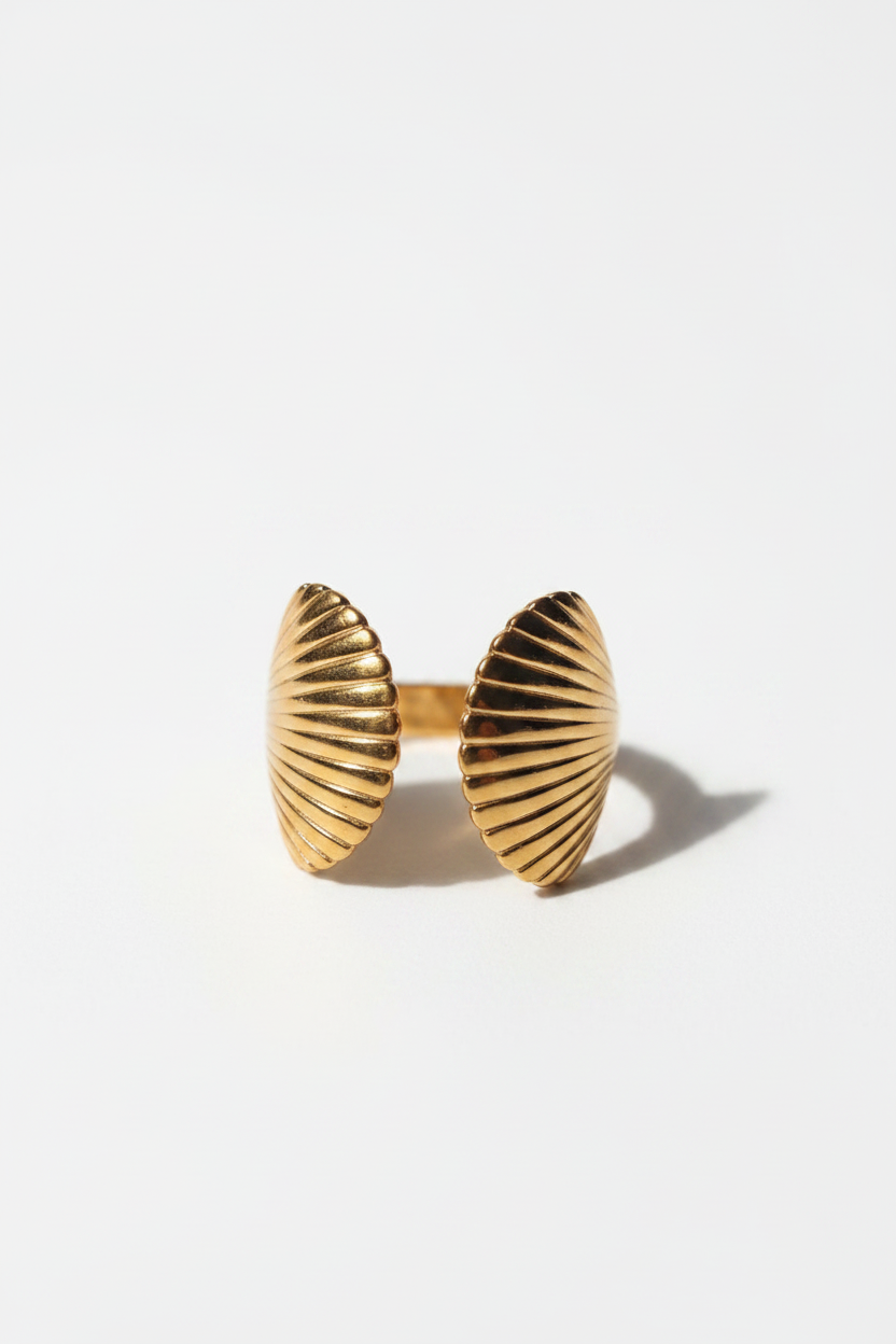 Golden Shell Adjustable Ring