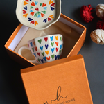 Handmade mug & dessert plate in gift box