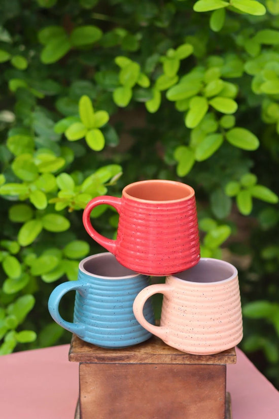 Set of 3 - Handmade Delight Mugs made by ceramic