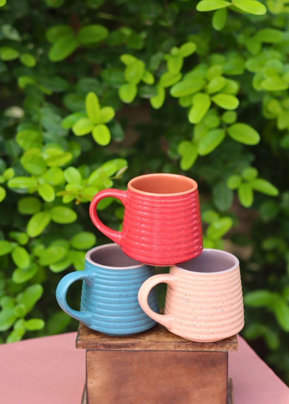 Set of 3 - Handmade Delight Mugs made by ceramic