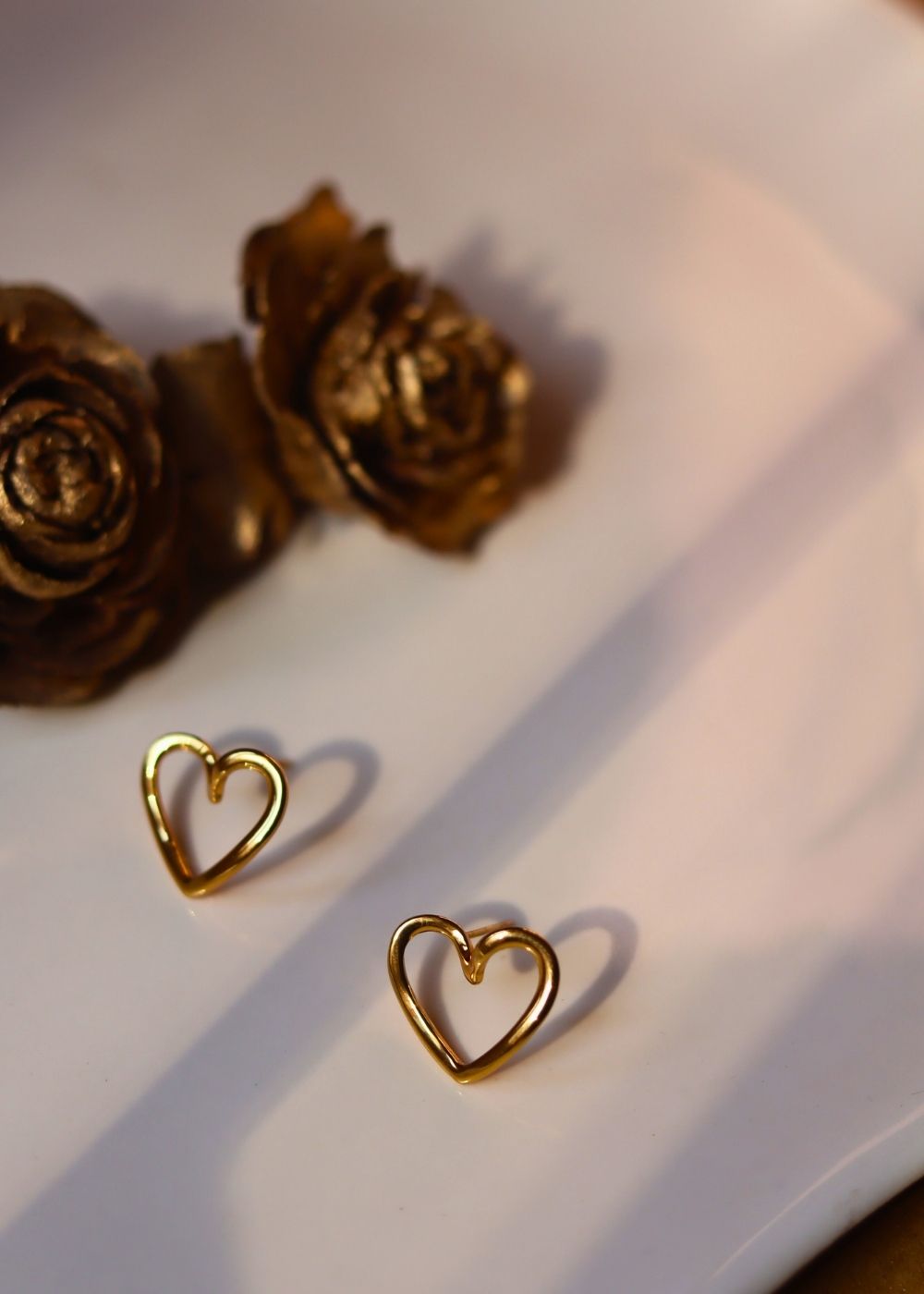 waterproof Serene Heart Earrings