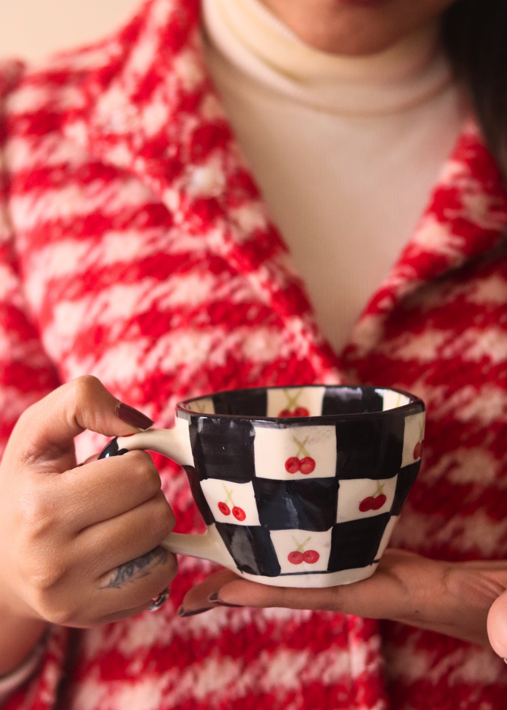 Cherry Blossom Coffee Mug In Hand