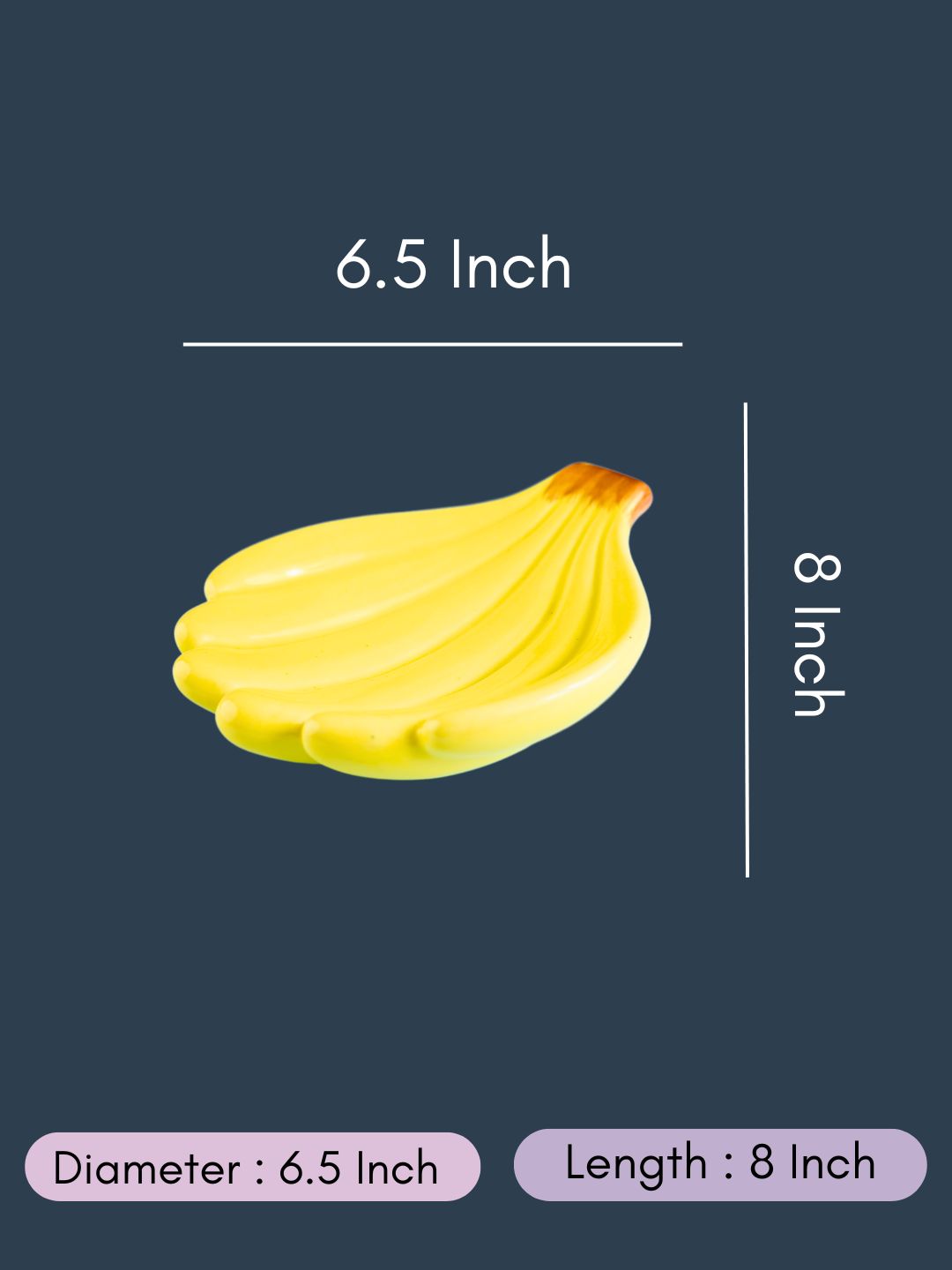 Banana platter with all measurements