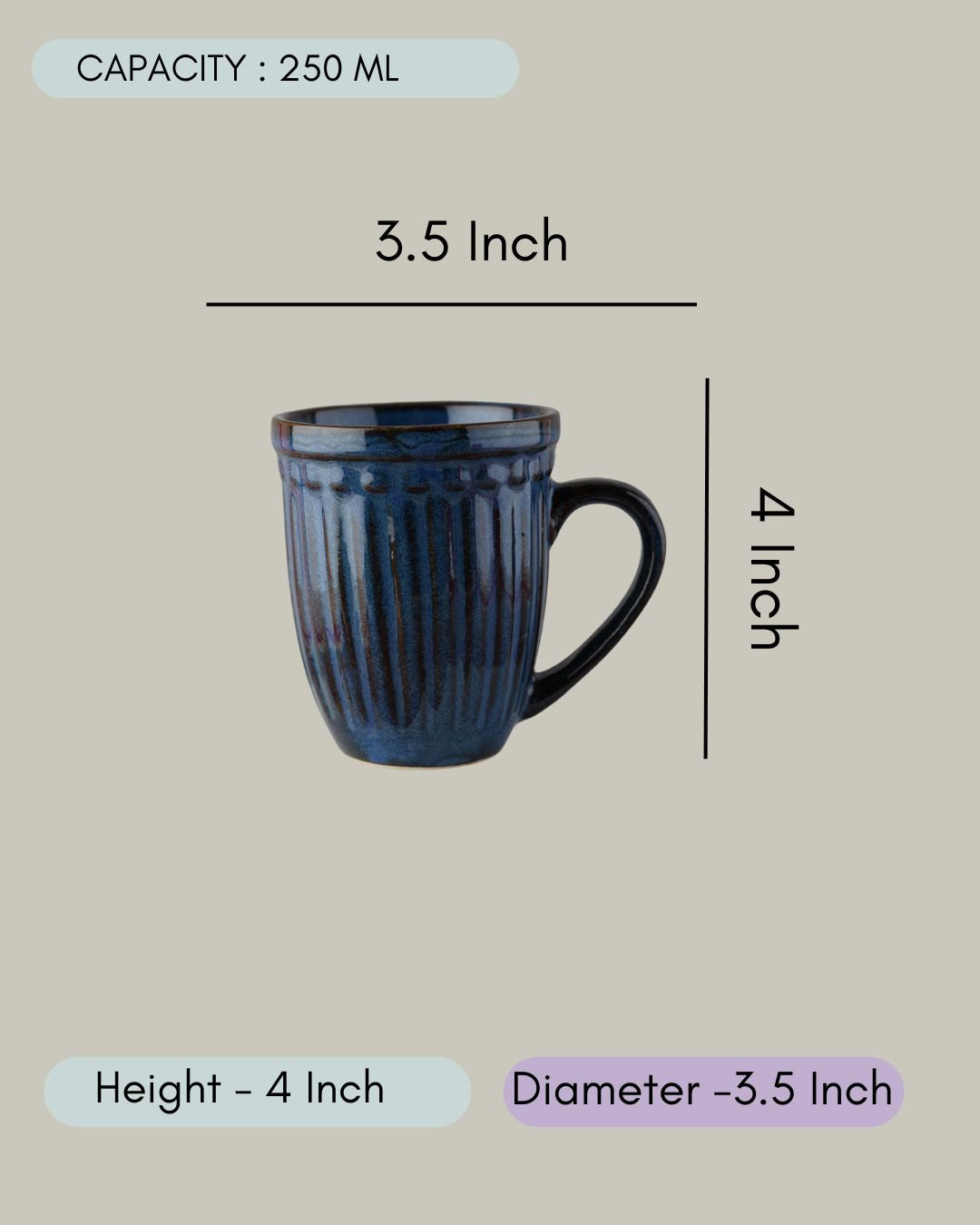Royal Blue Vintage Mug