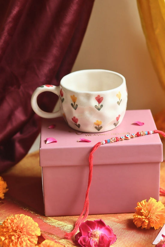 handmade Tulip Mug Rakhi Gift Box