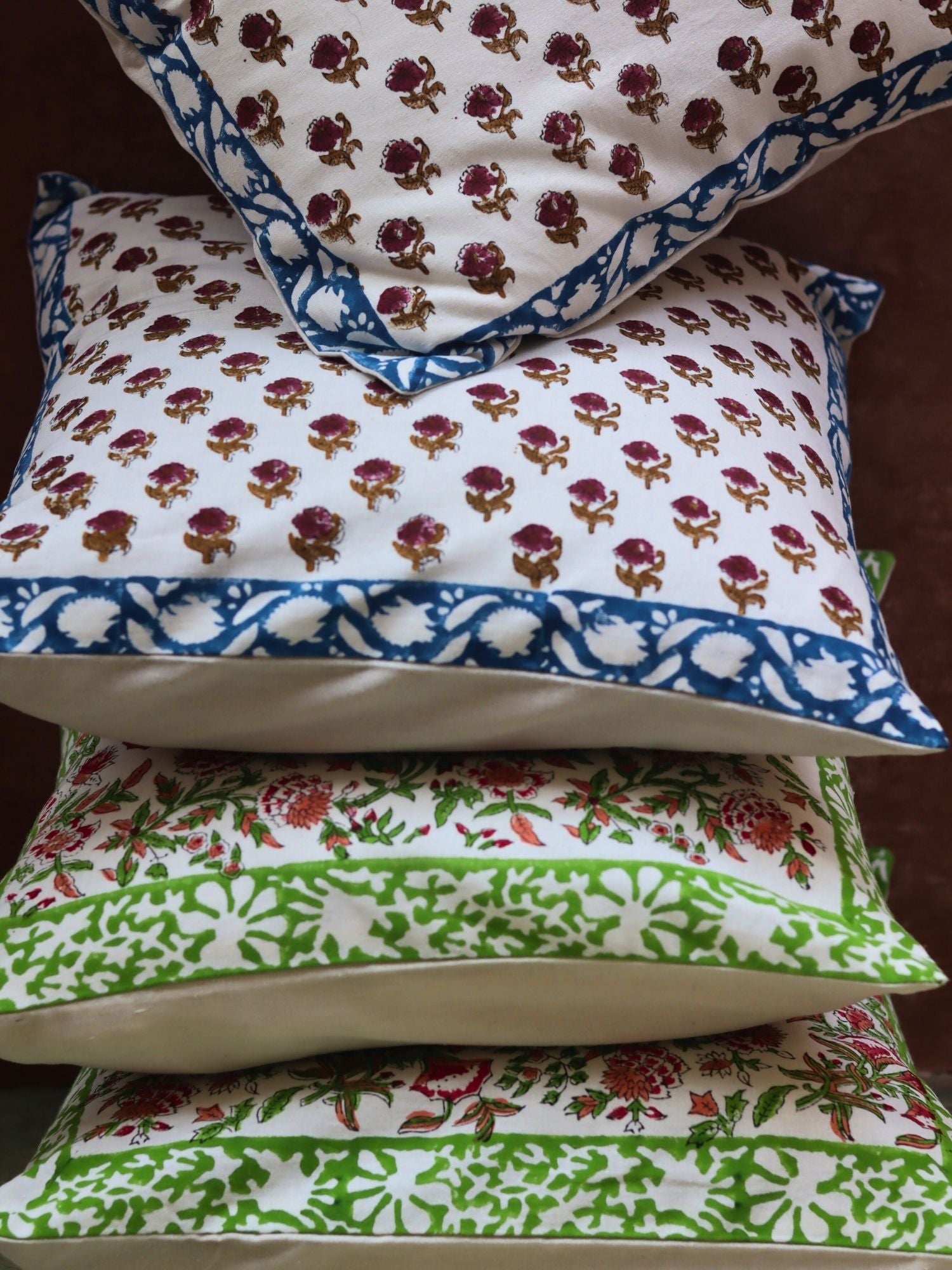Floral foliage & Liana Vine Cushion cover combo with premium quality material