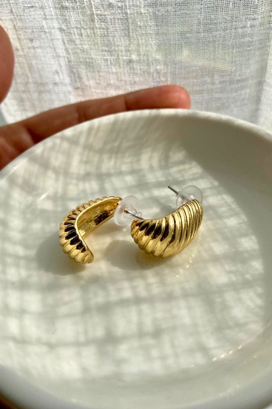 waterproof Gold Statement Studs