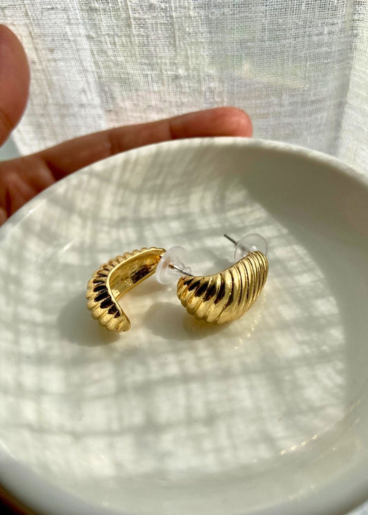 waterproof Gold Statement Studs