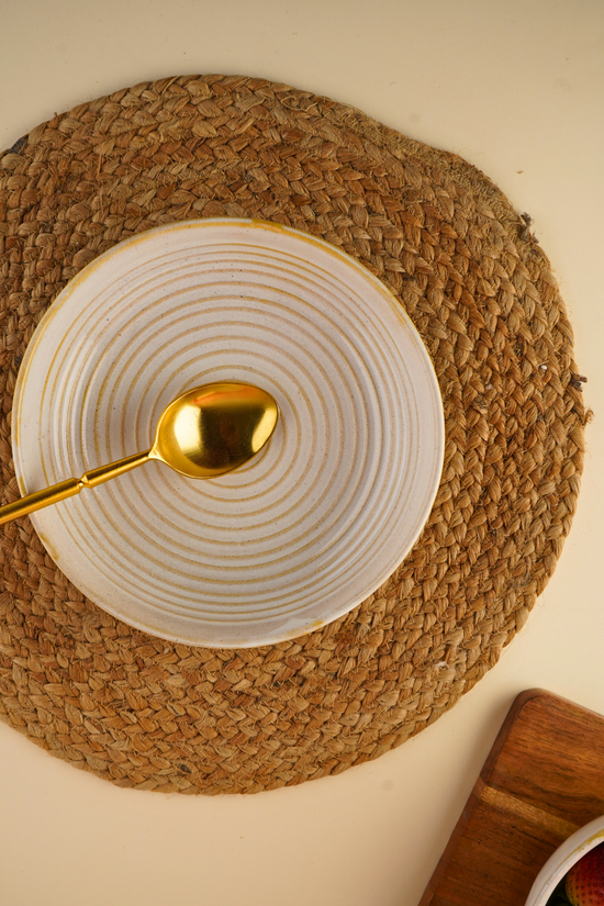 pearl white swirl bowl handmade in india