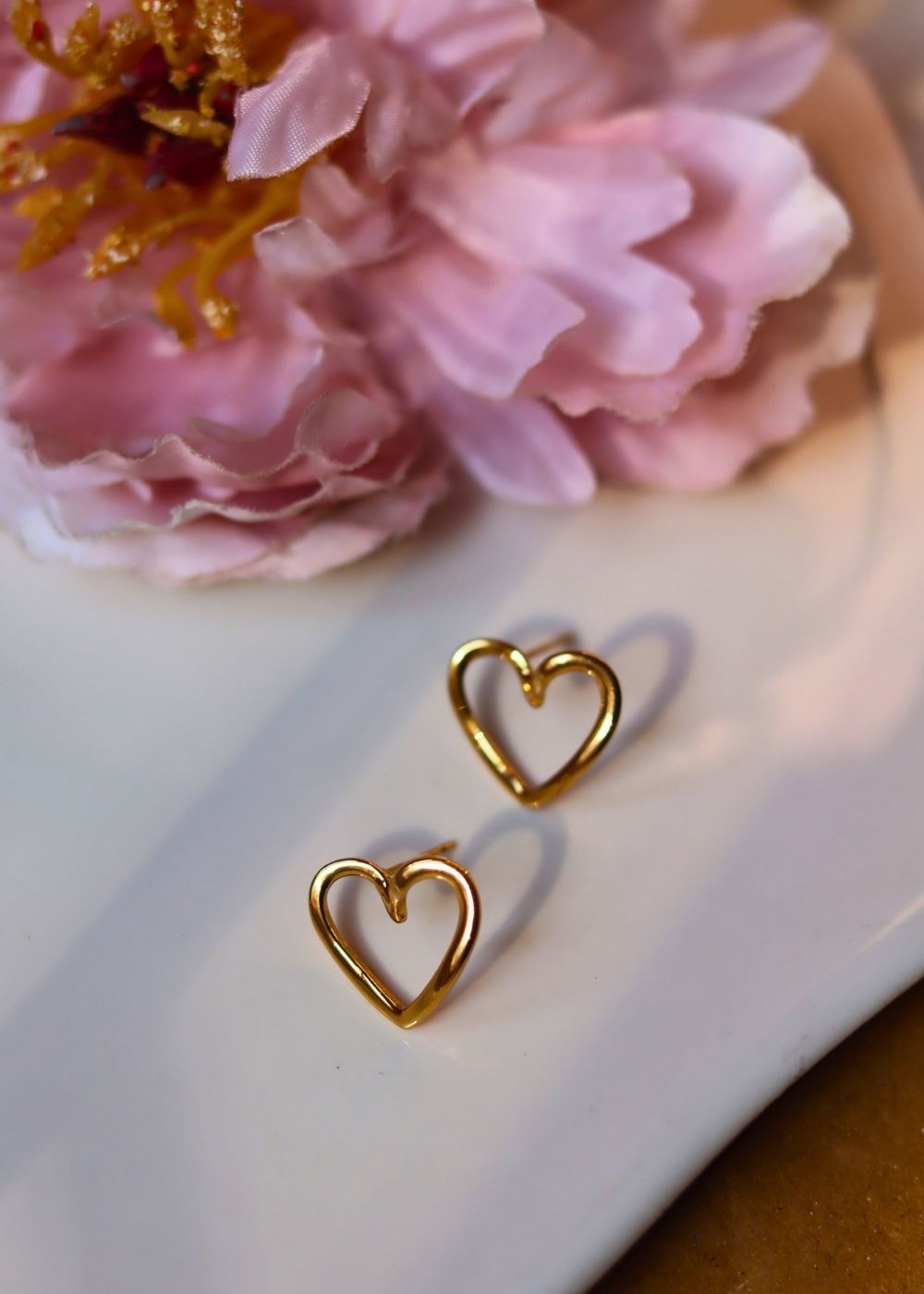 Serene Heart Earrings with premium quality material