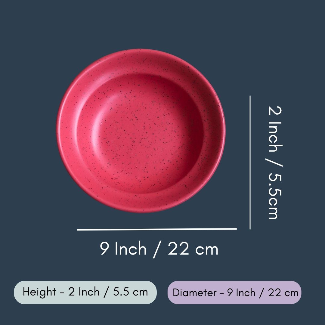 Deep Red Pasta Plate