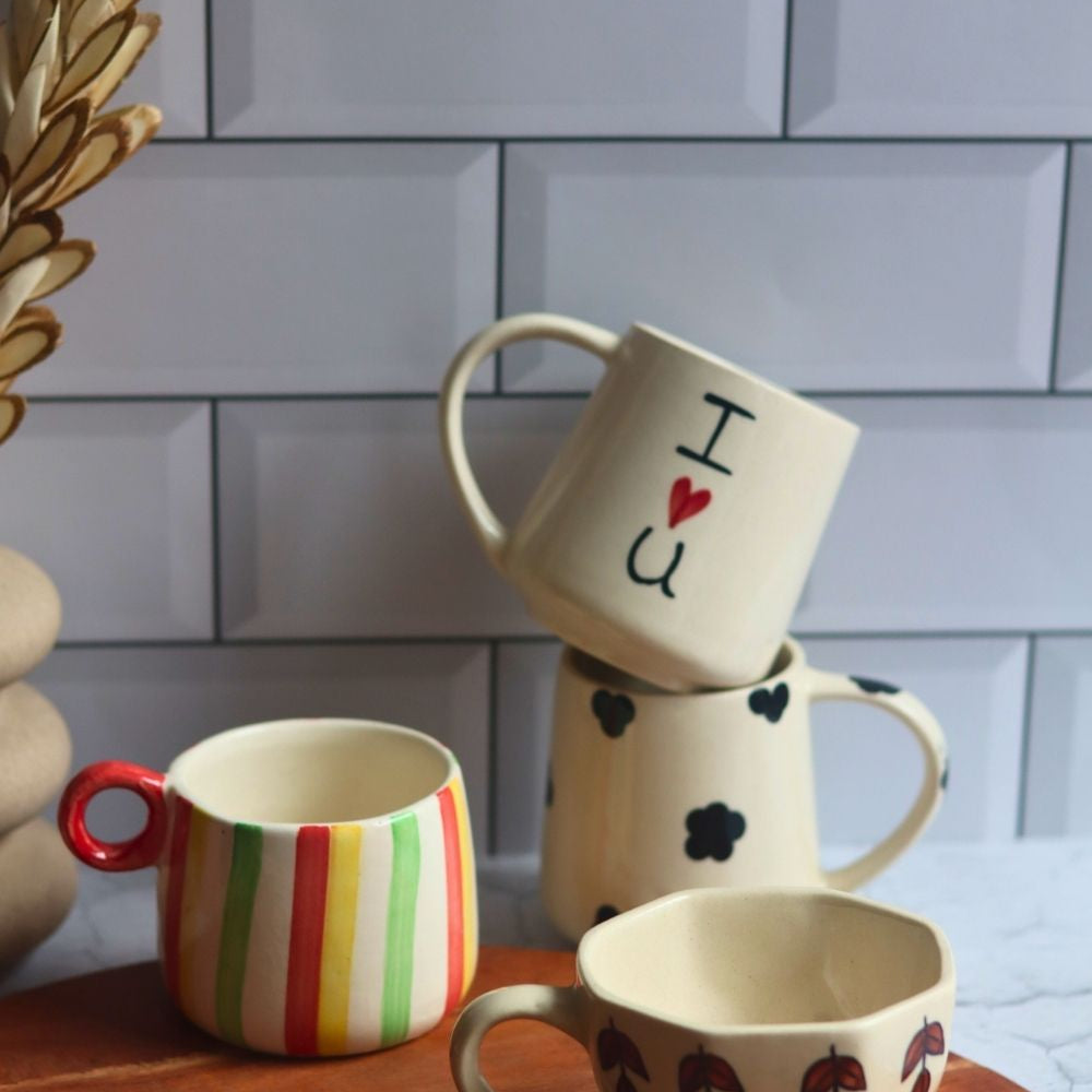 Handmade handpainted mugs