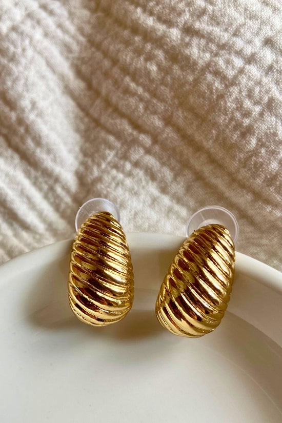 Gold Statement Studs handmade in India