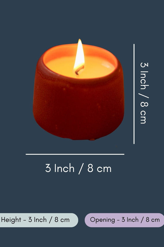 Deep Red Candle - Sandal Wood