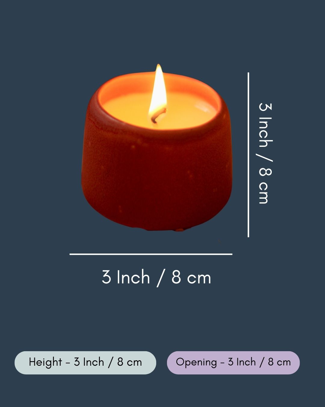 Deep Red Candle - Sandal Wood