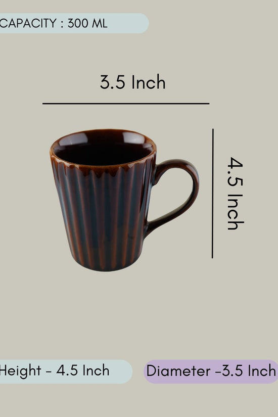 Basic Brown Coffee Mug  - Set of 6