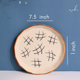 Handmade ceramic plate height & breadth