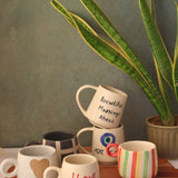 set of 6 morning bliss mugs combo for the price of 5