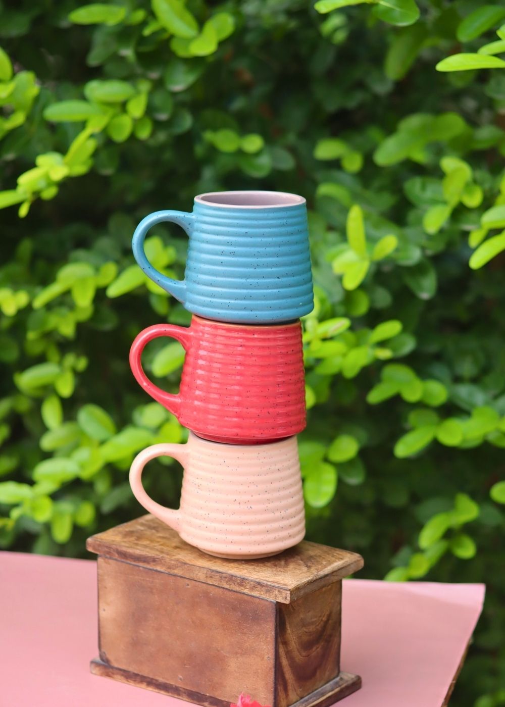 Set of 3 - Handmade Delight Mugs handmade in India