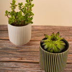 ribbed planter handmade in india