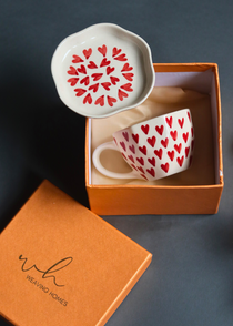 Heart Mug & All Heart Dessert Plate in a Gift Box