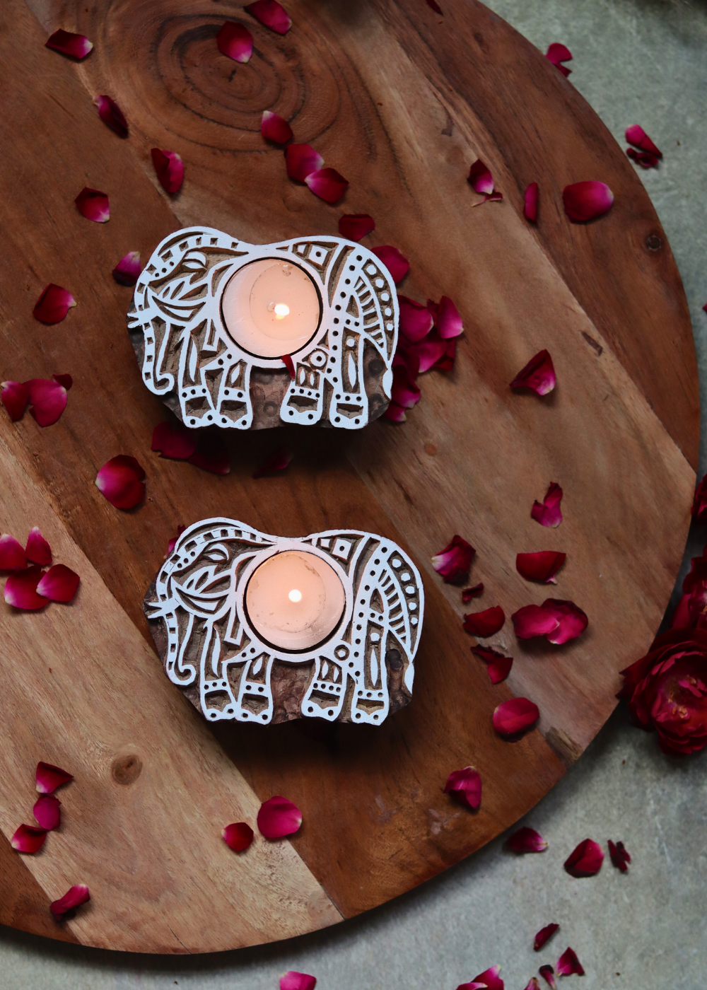  tea light holder, wooden tea light holder