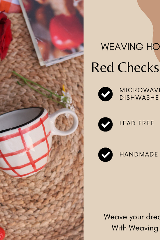 Red Checks Mug