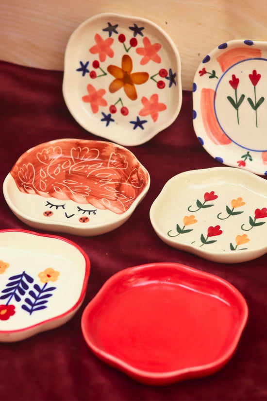 Set of 6 Floral Dreams Handmade Dessert Plate (for the price of 5) with premium quality material
