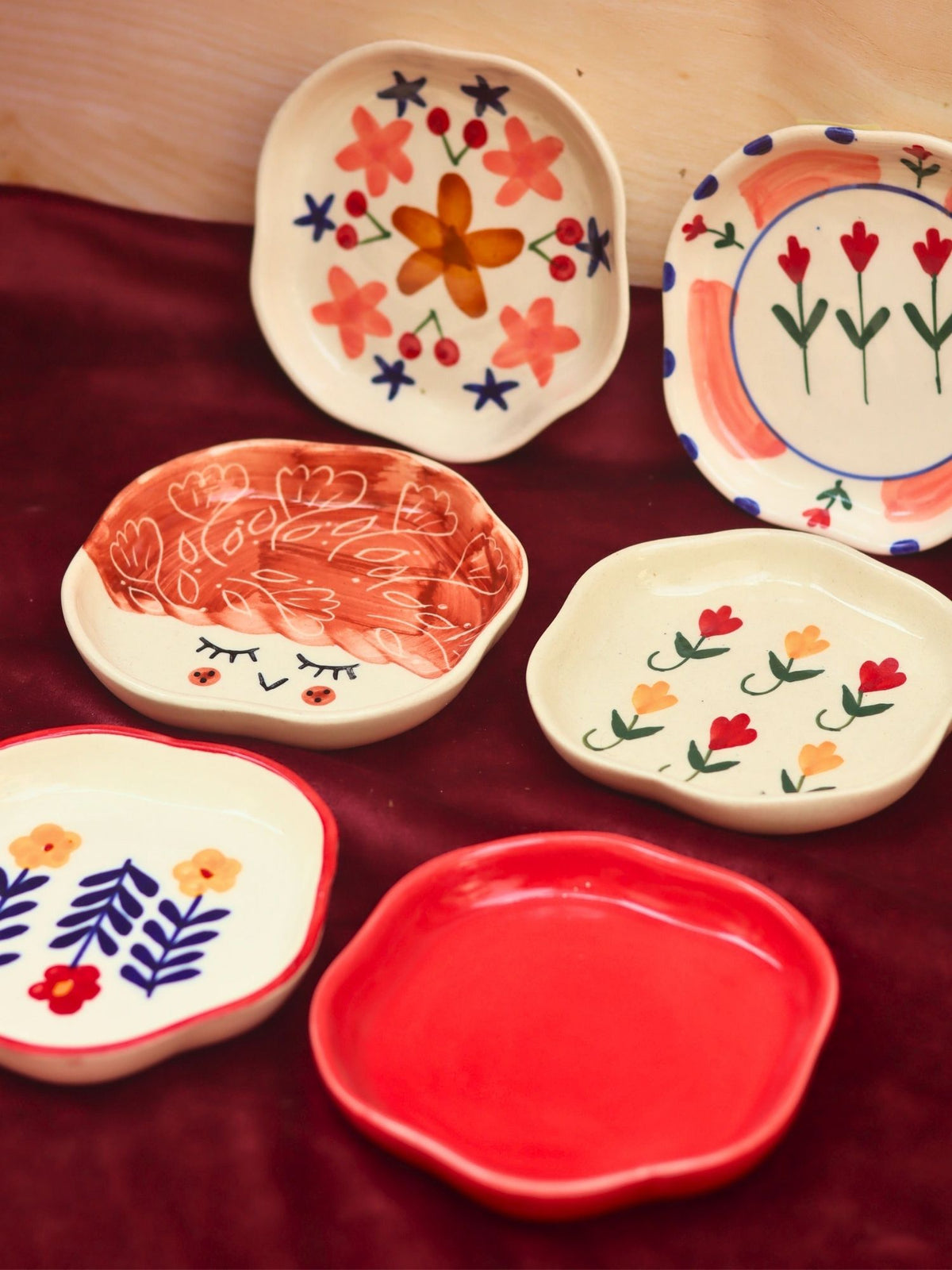 Set of 6 Floral Dreams Handmade Dessert Plate (for the price of 5) with premium quality material