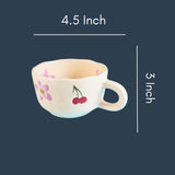 Cherry Fields Mug with all measurements