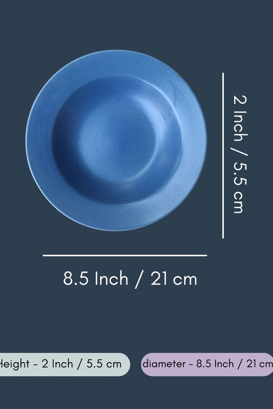 Blue Pasta Plate