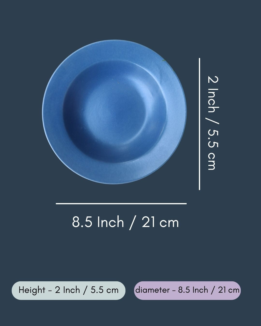Blue Pasta Plate