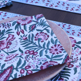 Floral patterned table napkin