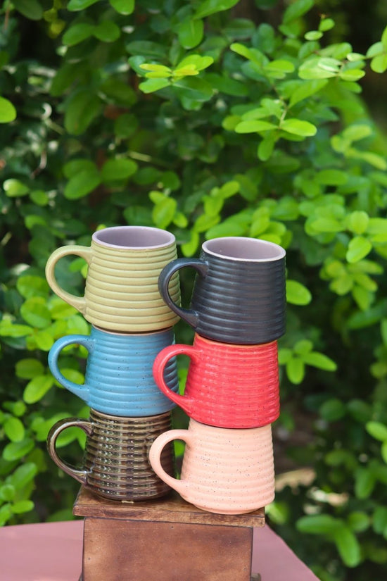 Set of 6 Coffee & Chill Mugs (for the price of 5) made by ceramic