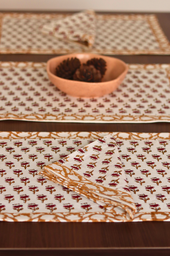 Handmade table mat & napkin