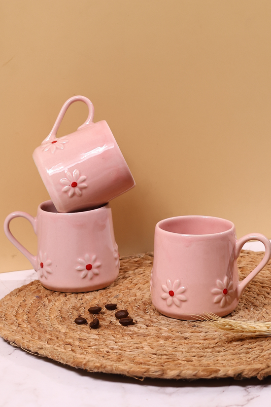 Pink lily coffee mugs 