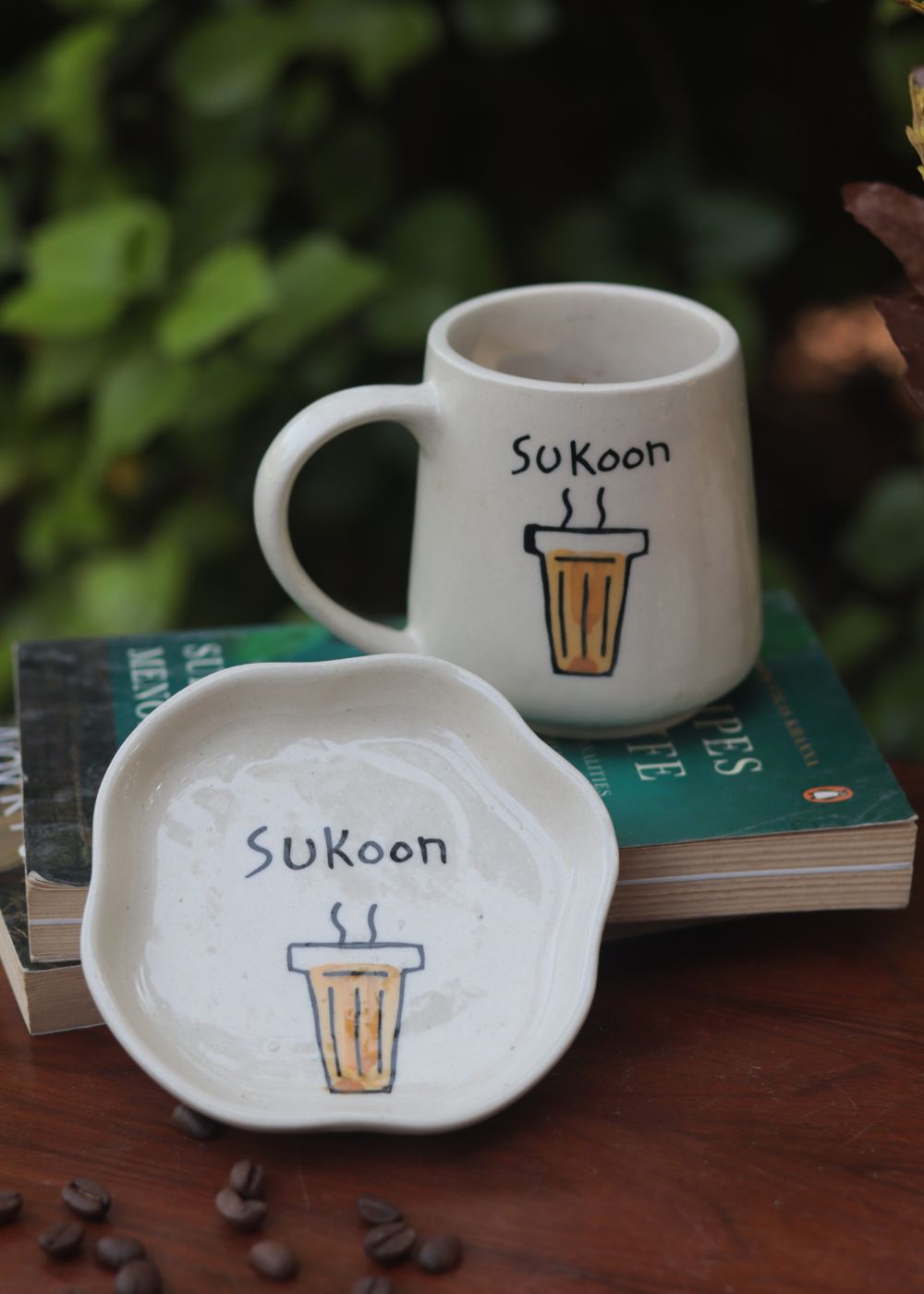 Handmade Sukoon Mug & Handmade Dessert Plate