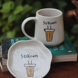 Handmade Sukoon Mug & Handmade Dessert Plate