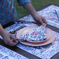 hand crafted block printed table mat & napkin