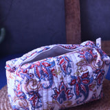 White Paisley Toiletry Bag - Large with premium quality material