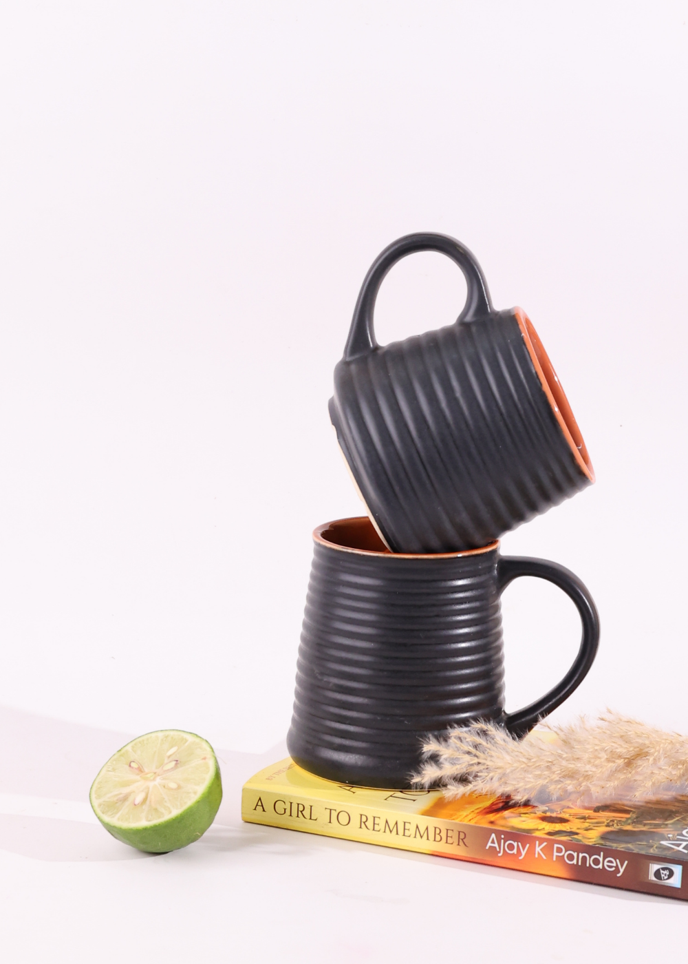 black coffee mugs made by ceramic