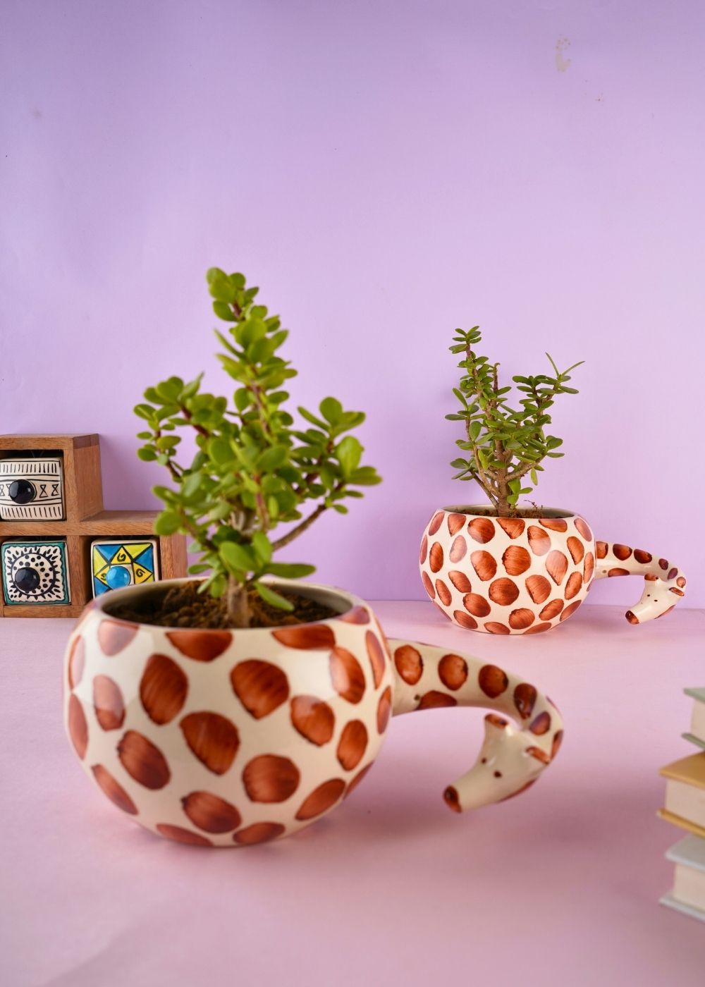 hello giraffe planter made by ceramic 
