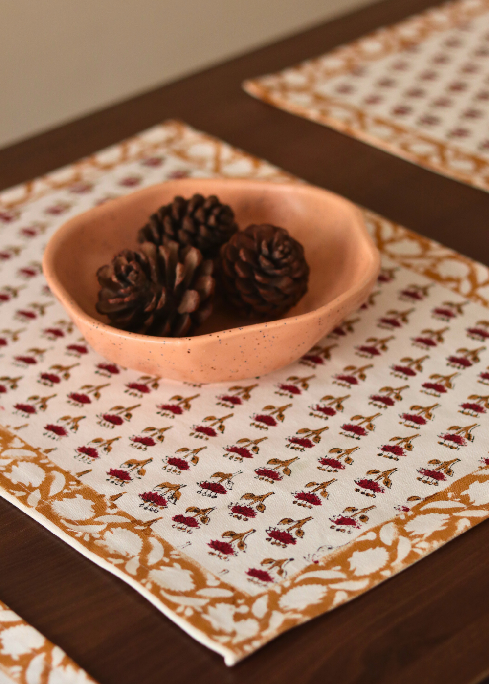 Table mat & napkin on table 