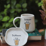 Sukoon Mug & Handmade Dessert Plate made by ceramic