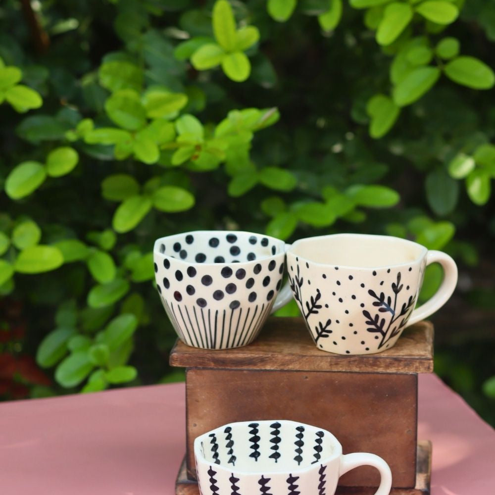Handmade Set of 3 - Cheers to Coffee Mugs